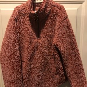 Girls Sherpa Zip Up Size 10/12